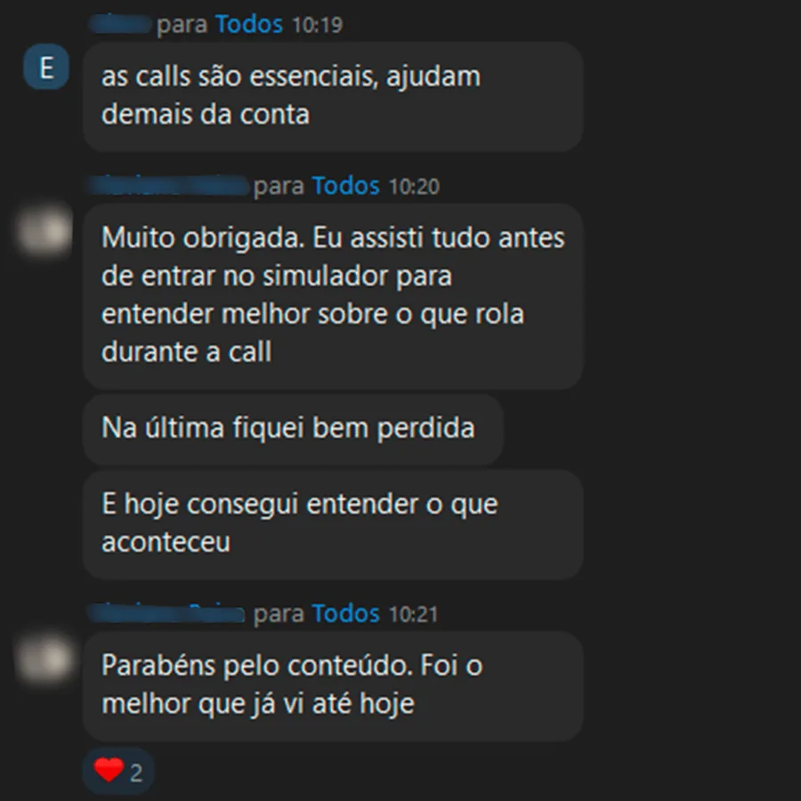 Depoimento de trader da Comunidade Positive