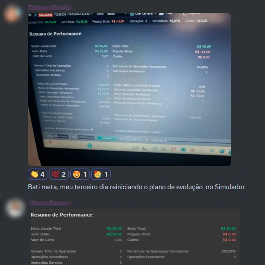 Depoimento de trader da Comunidade Positive