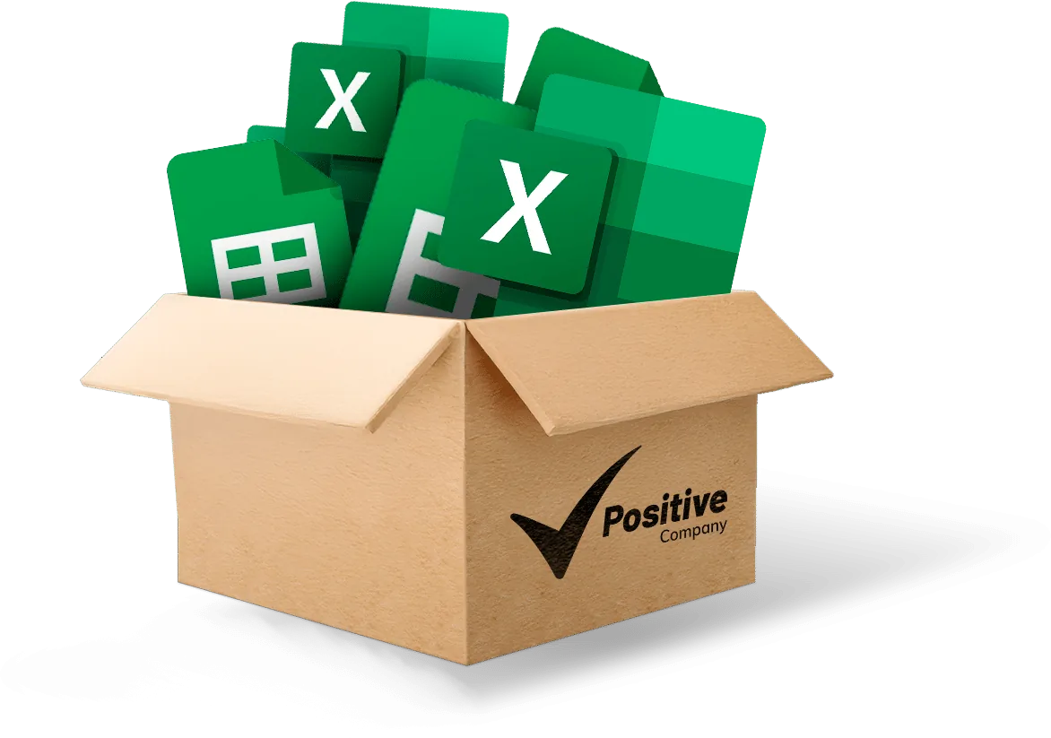 Caixa de ferramentas com planilhas exclusivas Positive