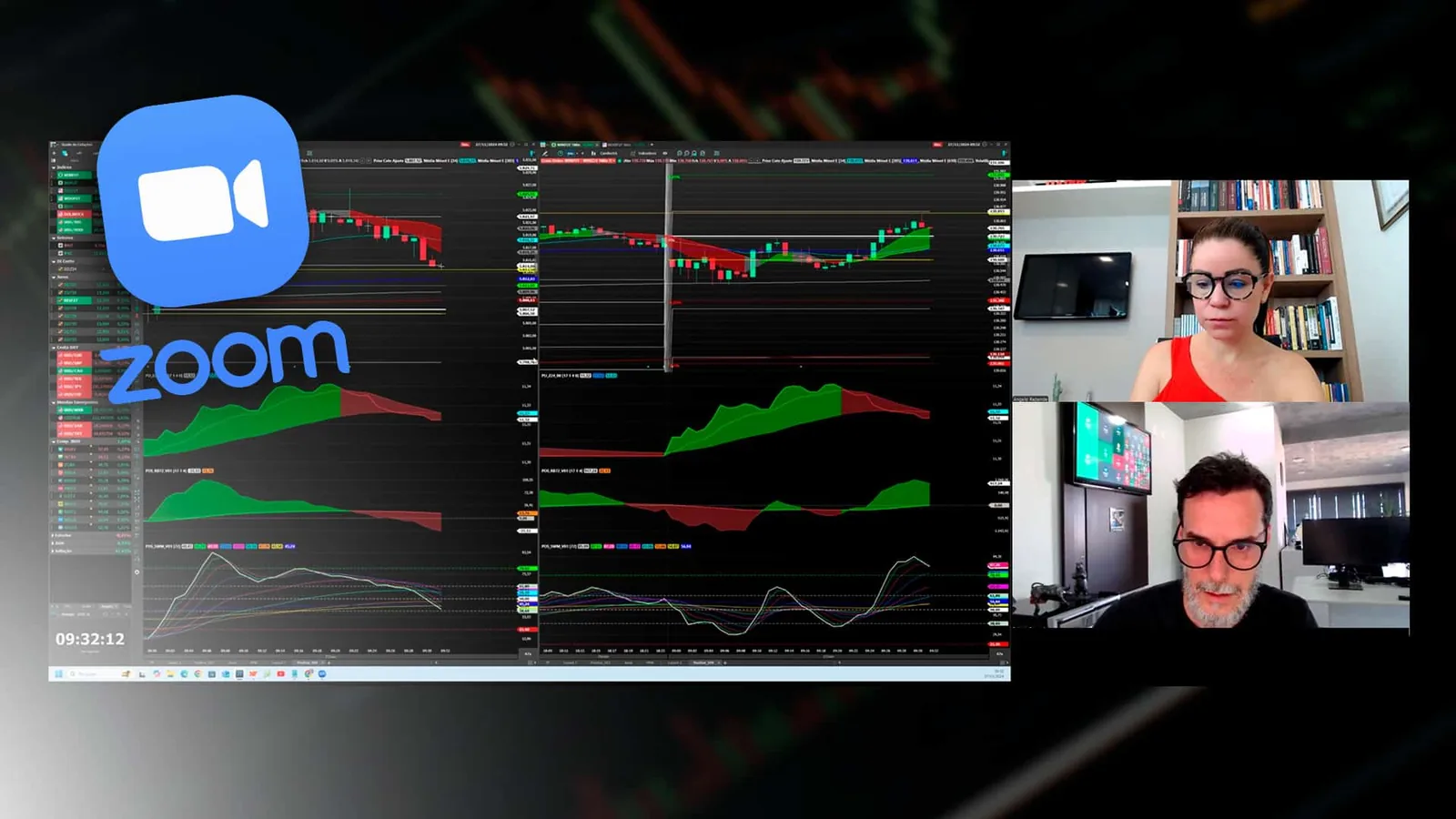 Sala de trading narrada ao vivo